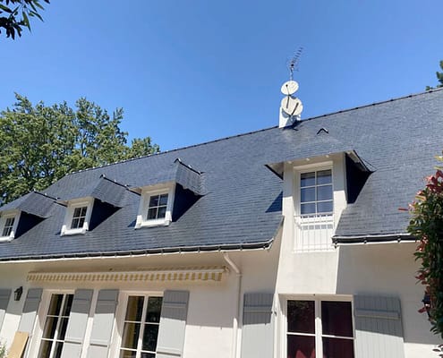Hydrofuge sur toiture ardoise après - Ouest Habitat Couverture - Couverture, couvreur à Nantes (44)